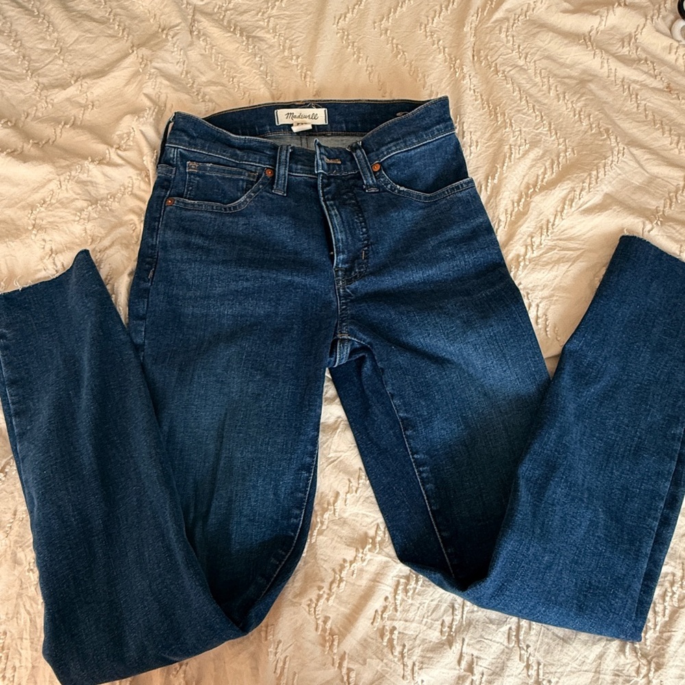 Madewell Dark Indigo Straight Leg Jeans